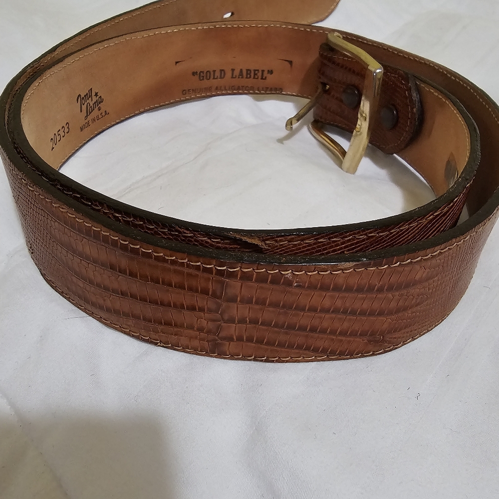 Tony Lama men's genuine Alligator Lizzard Belt size 38